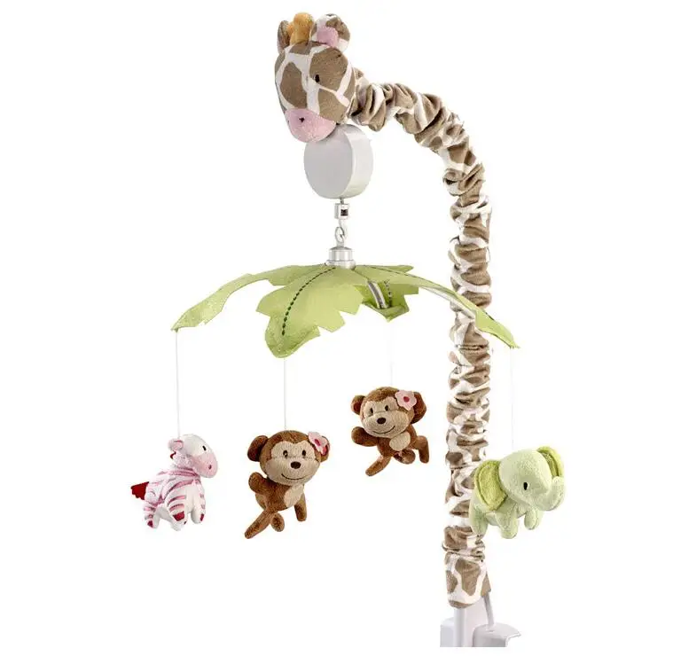 High quality baby knitted elephant toy crib hanging elephant music mobile toy