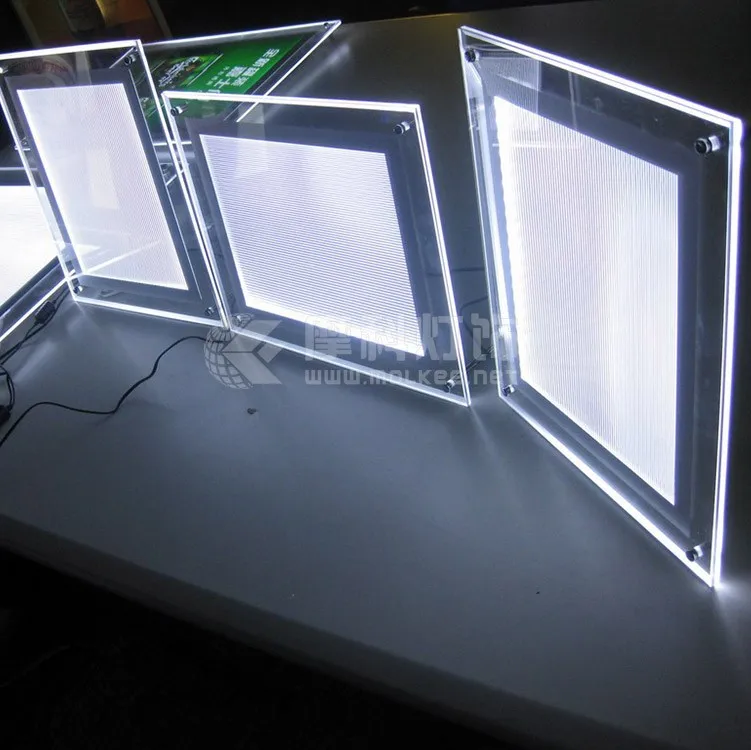 Super slim Advertising LED light box With Acrylic crystal Panel, Crystal LED Panel Advertising Light Box for Window display