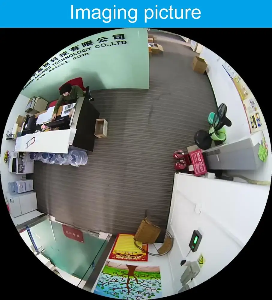 1080P 2 Megapixel Indoor / Outdoor Surveillance Security Camera Video Monitoring Night Vision IP Camera 360 Degree Fisheye Lens