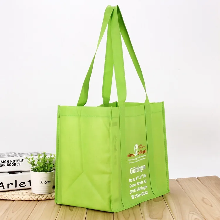 Eco friendly custom shopping bag strong reusable non woven grocery spunbond bag
