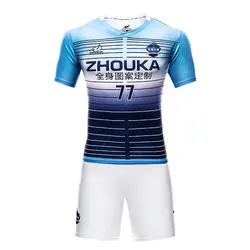 Custom your design cheap youth wholesale 100% sublimation sportswear men running football shirt striped soccer jerseys