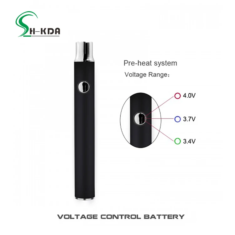 
hotselling cbd vape battery ecig vaporizer cartridge battery cbd vape pen kit 510 thread buttonless battery 