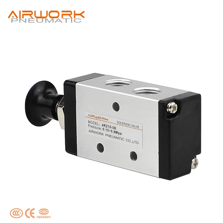 4R 3R 5 2 3/2 way button pneumatic hand lever switch valve