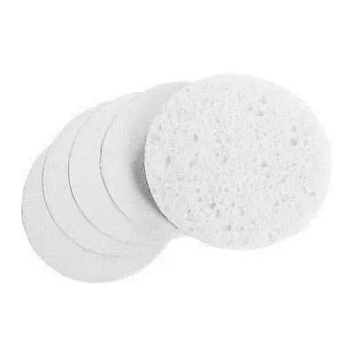 
100% Natural Round Compressed Cellulose Facial Sponge In White 