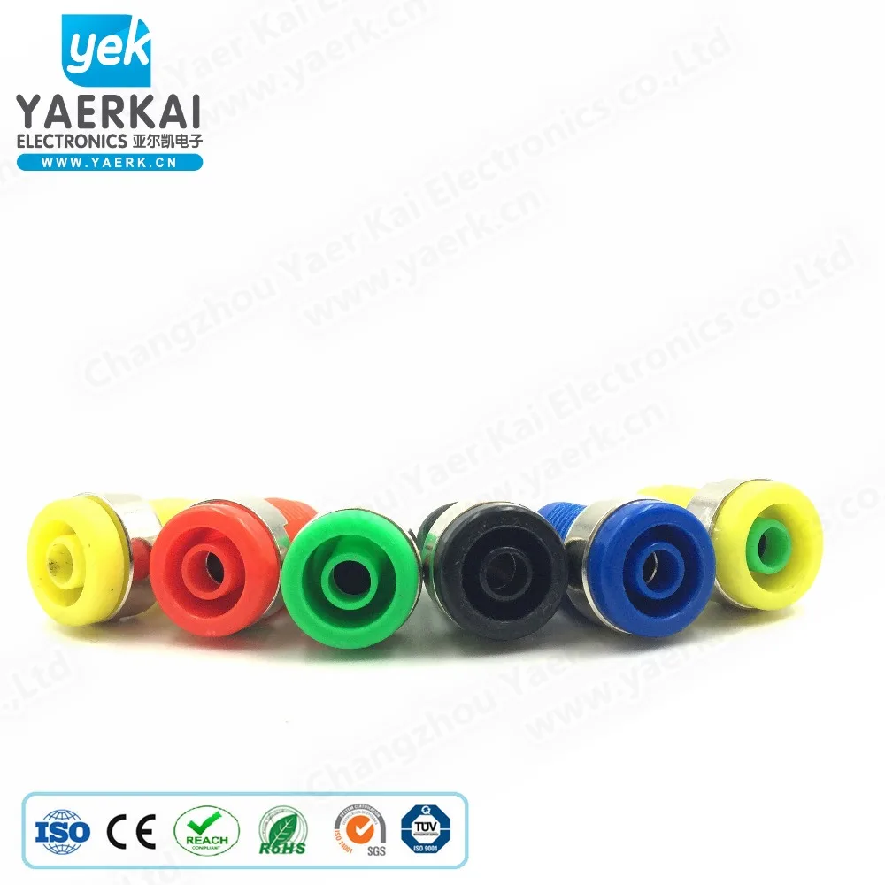YAERK 4mm binding post connector audio banana panel mount female jack