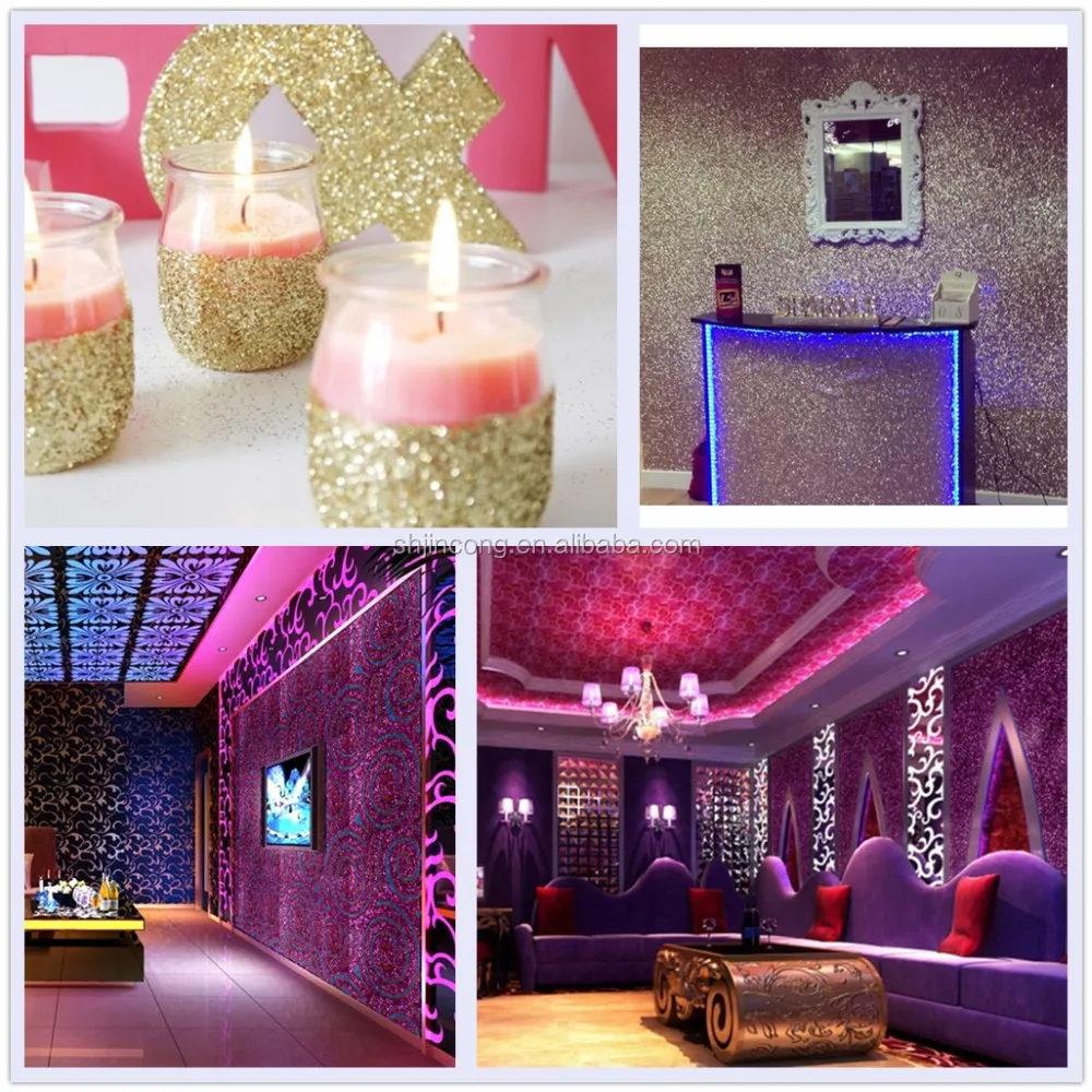 grade 3 chunky glitter fabric wallpaper chinese glitter manufacture G2102 gold body glitter in bulk