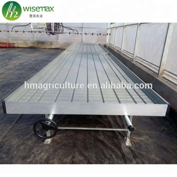 Greenhouse garden ebb and flow ebb flow rolling benches with food garde ABS