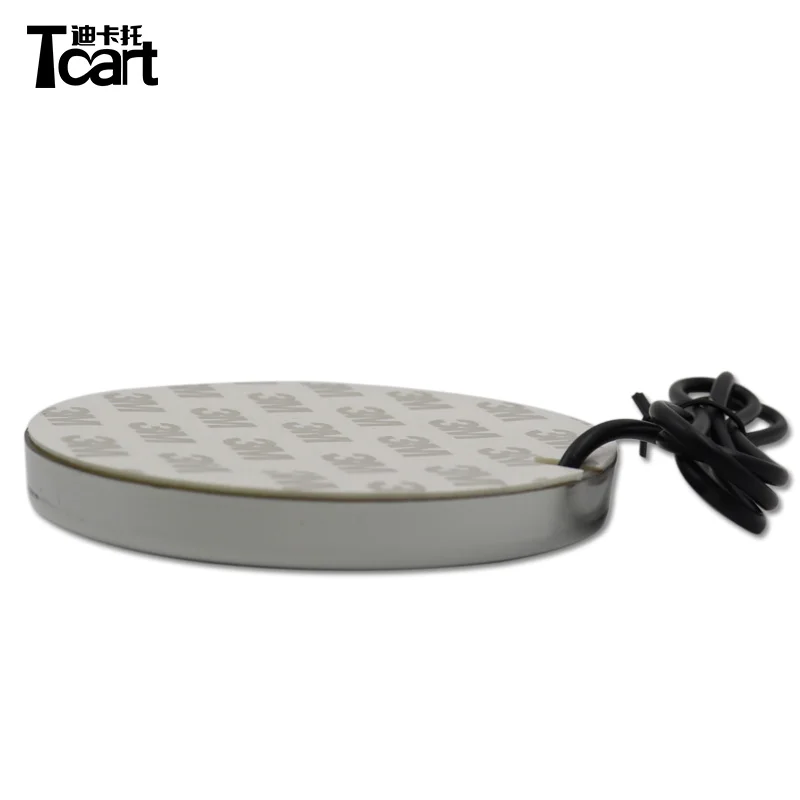 Tcart White Red Blue Diameter 8.2cm 4D Logo Light Custom Car Emblem