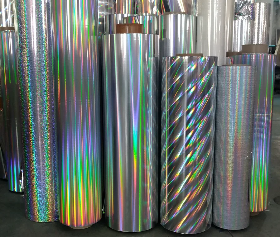 Hot Sell Seamless Pillar of Light PET & BOPP Holographic Lamination Film For Make Paper Board