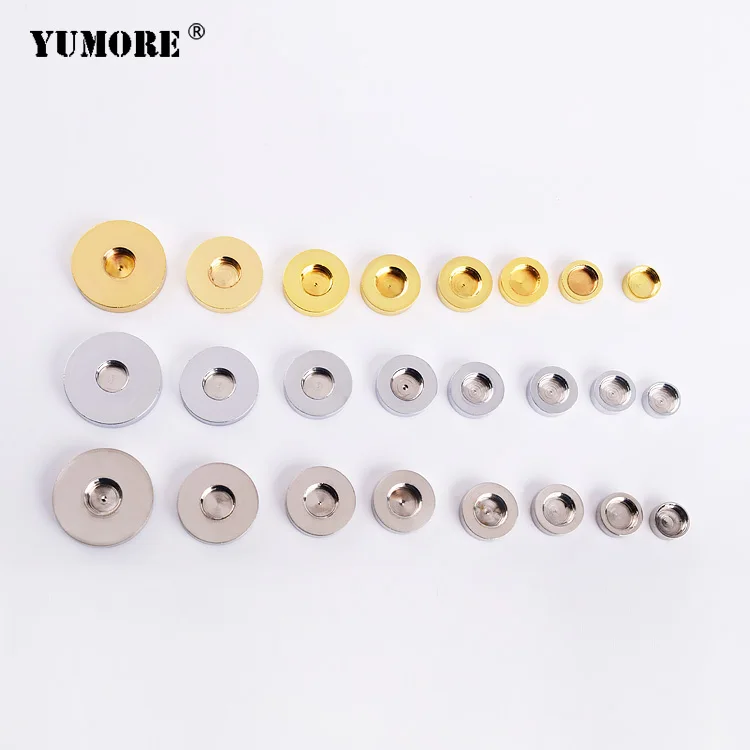 Galvanized 201 stainless steel metal screw glass mirror brass screw covers