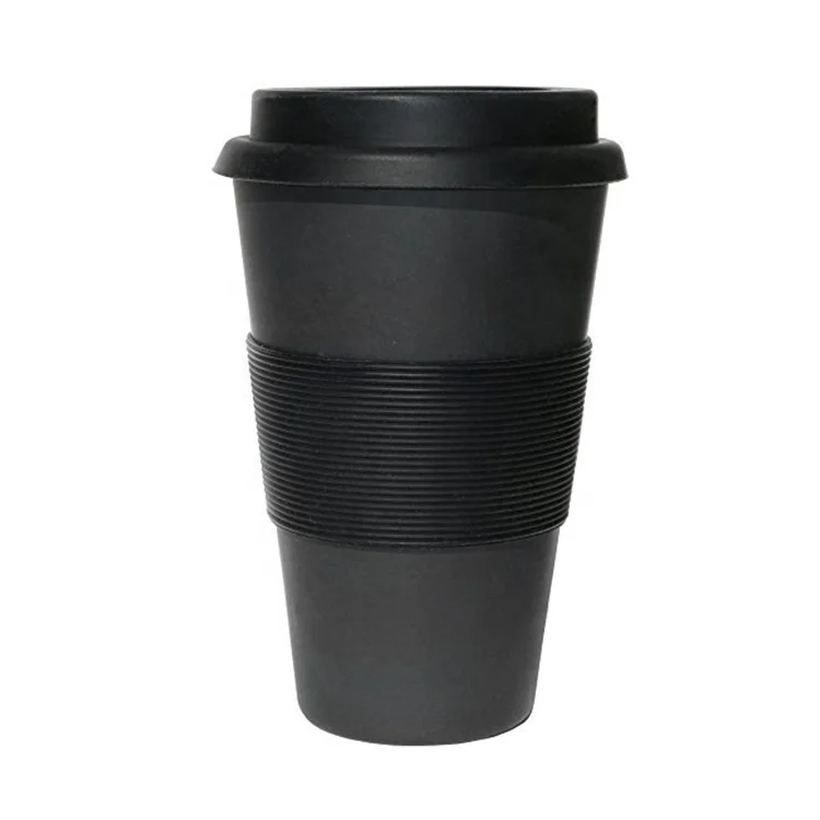 16oz Eco-friendly Factory manufacturer custom logo Bamboo Fiber Coffee Cup