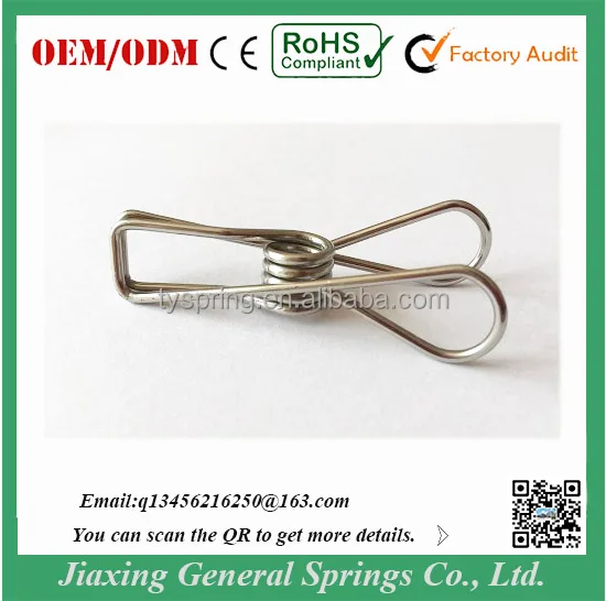 1.7mm Stainless Steel Wire Torsion Spring Clips