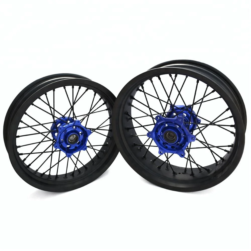 
EXC SXF Supermotard 17 Inch Aluminum Alloy Spoked Alloy Supermoto Wheels 