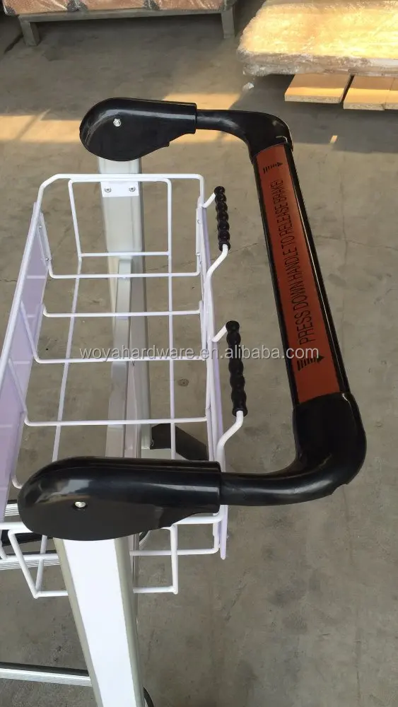 Airport luggage trolley , hand brake trolley ,Aluminum trolley