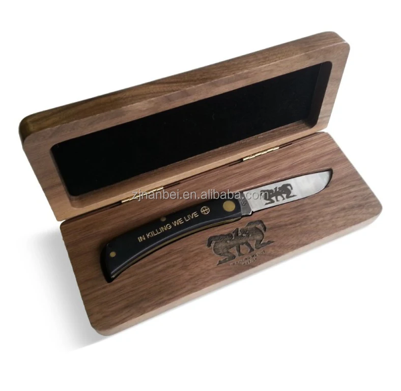 
Custom logo walnut wooden knife packaging box knife gift boxes 