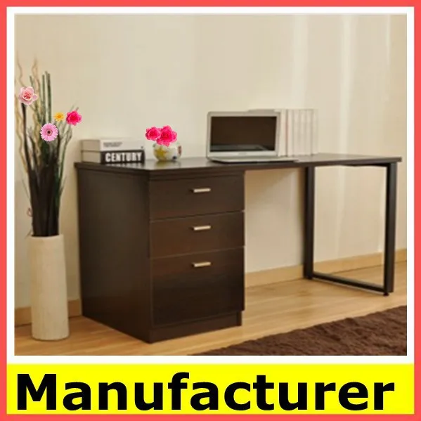 hot sale morden wooden office computer desks with locking drawer