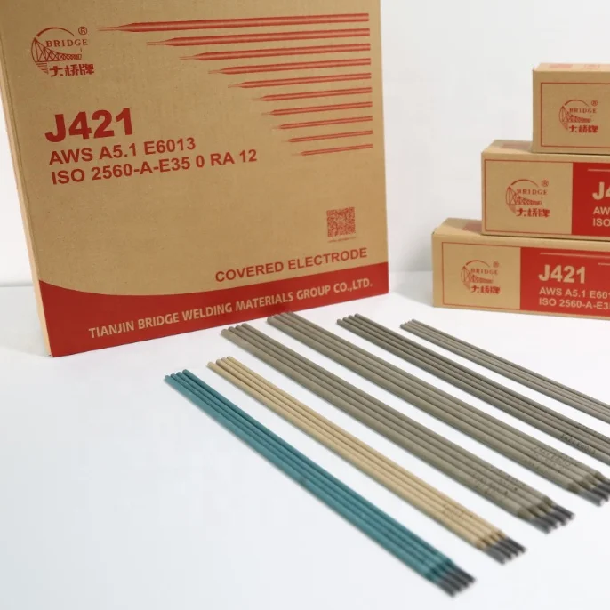 easy arc and  light smoke type bridge brand the  most popular welding electrode AWS E6013 rod