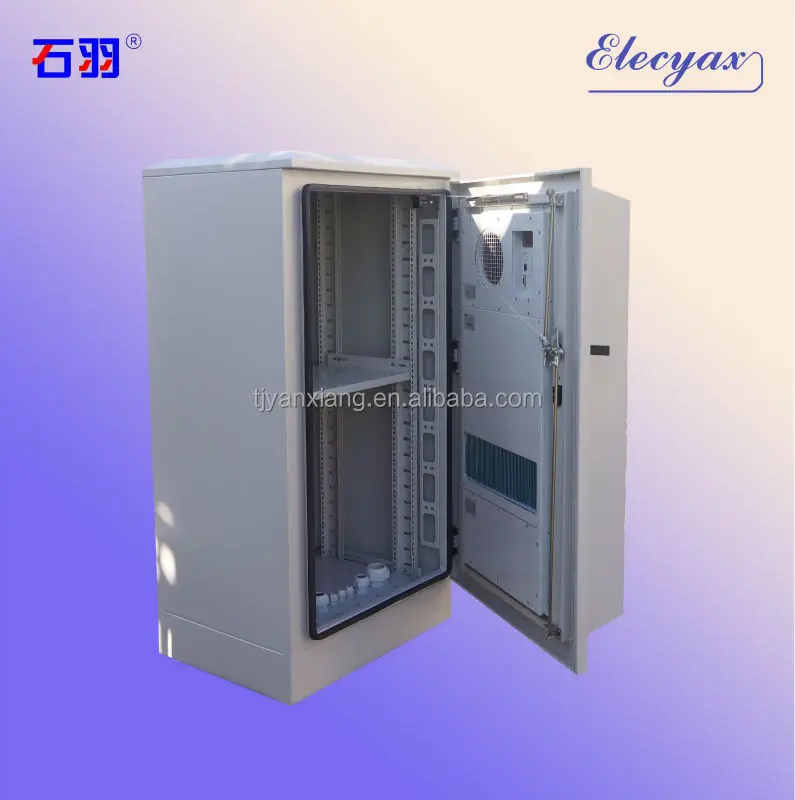 
22U 19inch outdoor electrical enclosure waterproof metal telecom cabinet with heat exchanger IP55 SK-260 