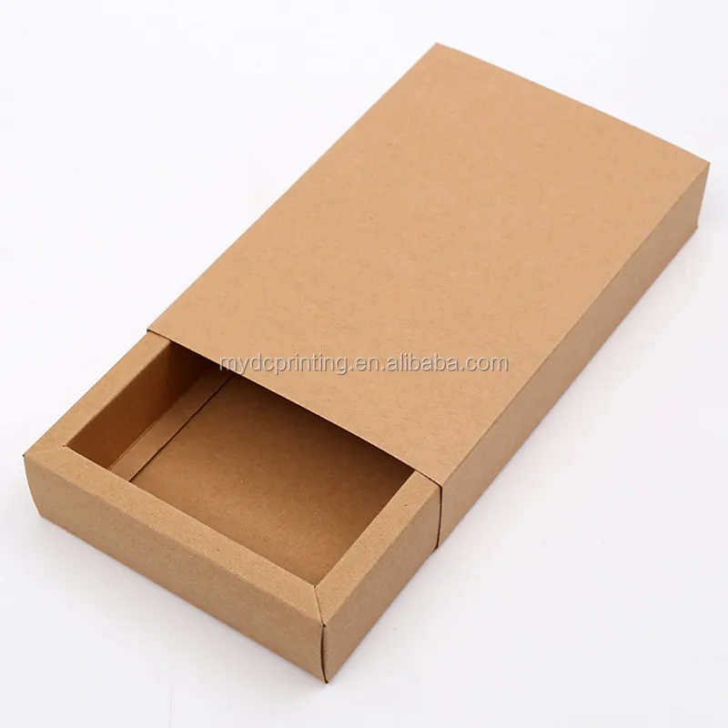 Custom printed lide open box design gift drawer paper box