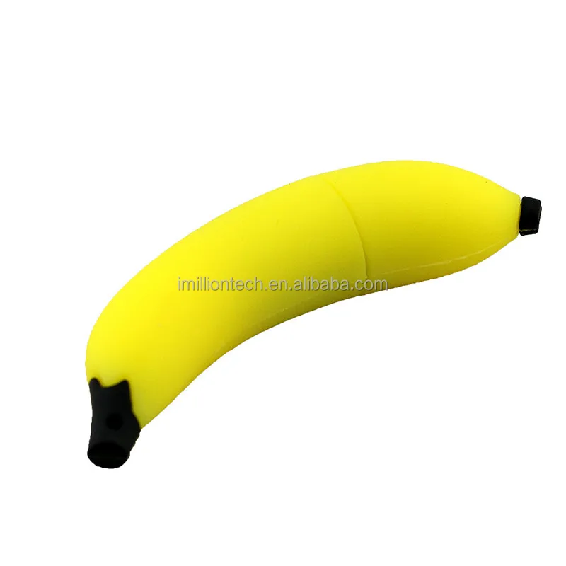 small Cartoon Silicone Simulation Food Fruit Banana PVC USB Flash Drive U Disk 32GB