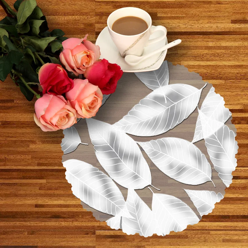 40cm round circle placemat, clear plastic placemat, dining table place mat