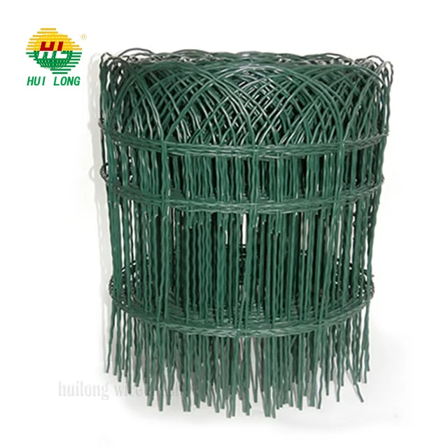 Fence Lawn Edging Garden Border 10m Green PVC Coated Wire Edge Fencing 3 Sizes
