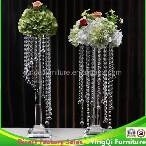 Waterfall Crystal Flower Stand for Wedding Table Centerpieces Decoration