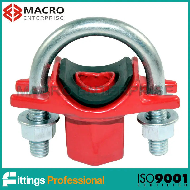Grooved fittings threaded mechanical tee with U-bolt