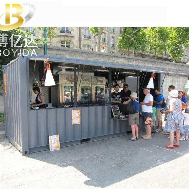 
Hot Sale houses coffee shop container bar 20ft high cube /prefabricated container houses 