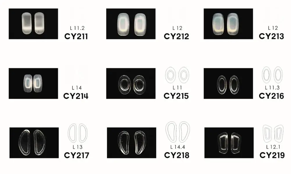 Silicone glasses nose pads
