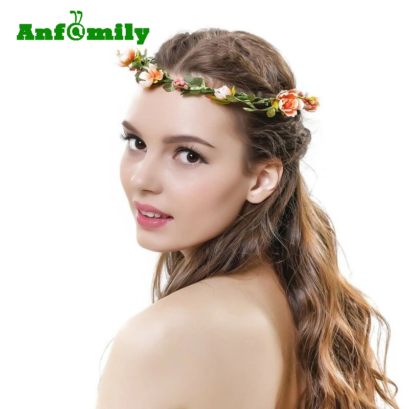Flower Crown Floral Headband Hair Garland Bridal Head Decoration Wedding