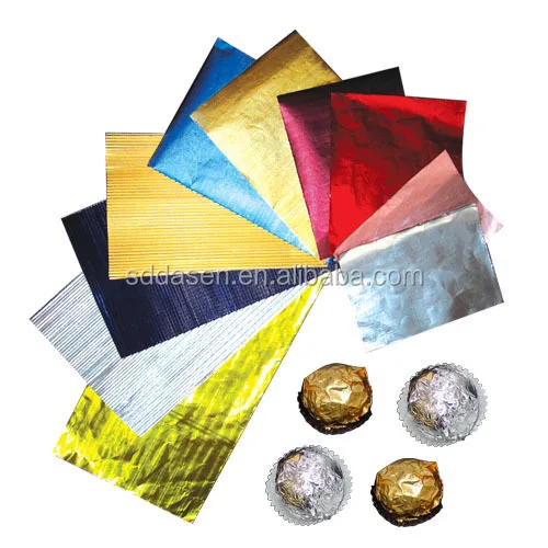 
Aluminum Foil Chocolate Wrapping Paper with different colours 