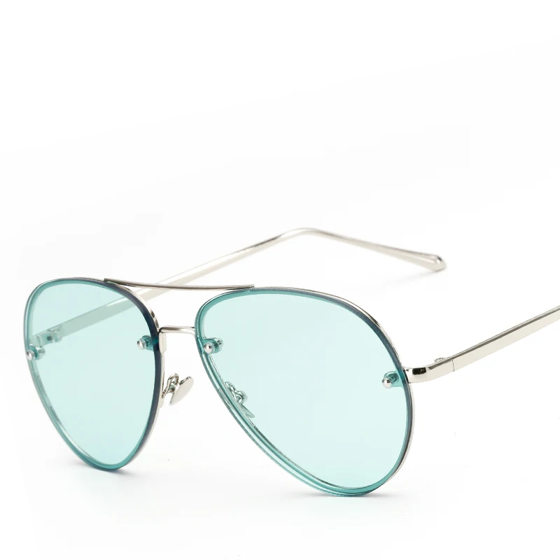Custom Inspired Unisex Pilot Rimless Sunglasses For Women Men