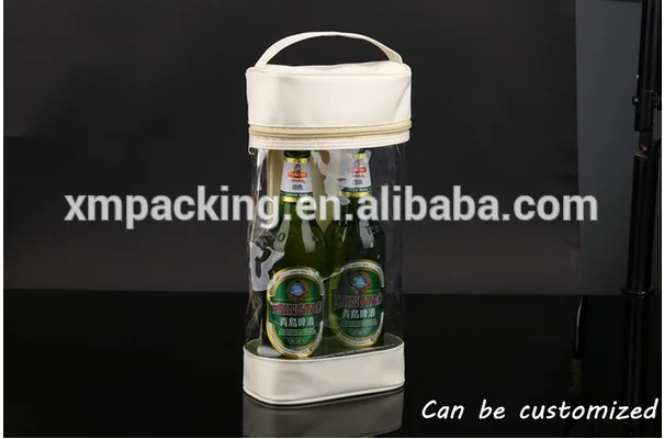 Very popular transparent PVC various trim backpack cosmetic bag for supermarket