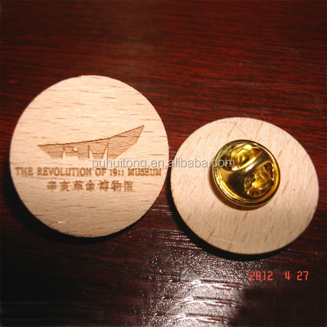 wooden badge