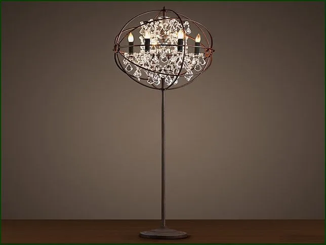 CT00087 floor stand crystal chandelier pendant lamp