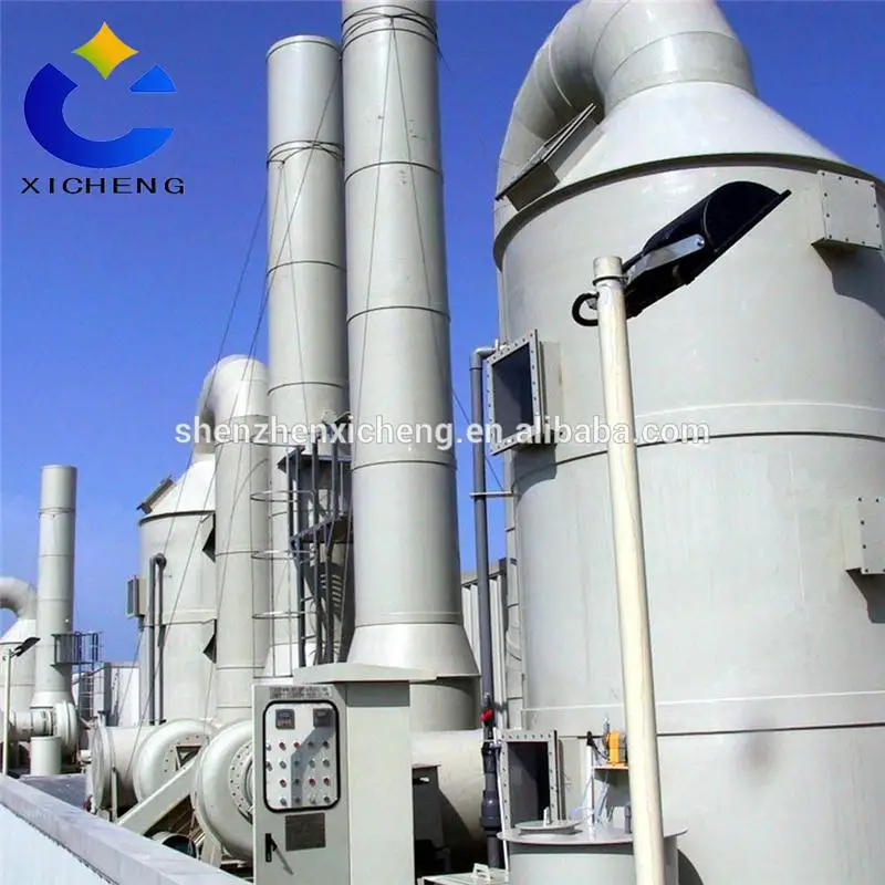 Singapore garbage treatment station waste gas treatment two-layer spray high security pp wet scrubber