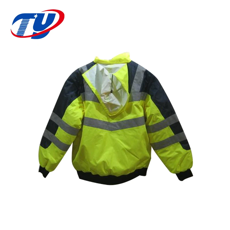 Winter Reflective Waterproof Black Safety Jacket