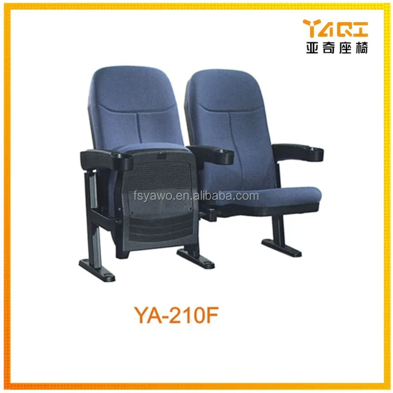 vip modern folding auditorium seating cinema theater assembly hall chair with movable cupholder YA-210E