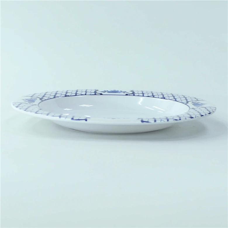 22 pcs multi shape China blue-white super ware tableware set melamine dinner sets