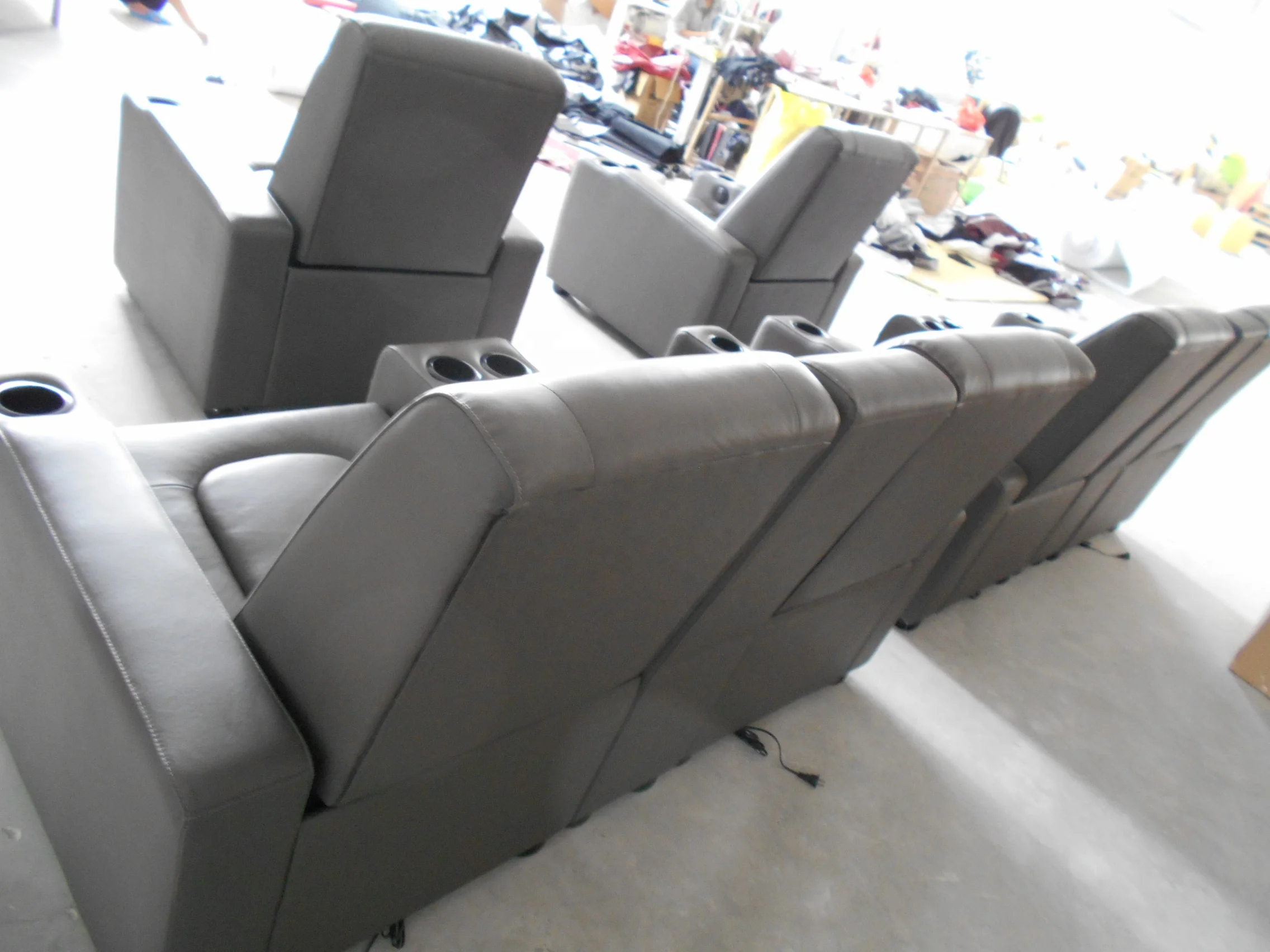 
Modern Germany living room cinema sofa genuine leather recliner sofa LS-805 