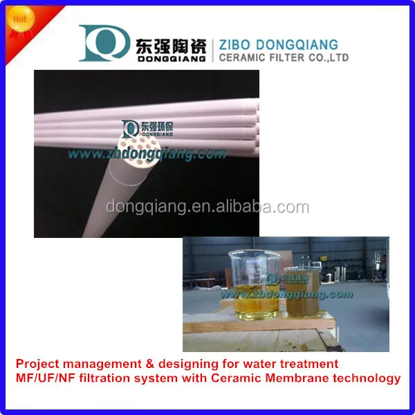 100nm microfiltration ceramic membrane for cross flow filter