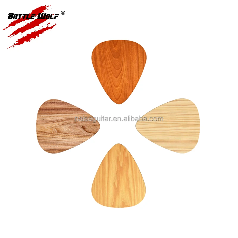 Color Printing Image Custom Celluloid Wood Guitar Pick