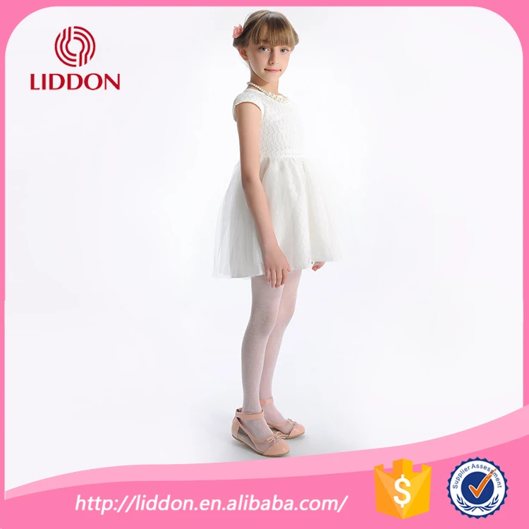 
girls beautiful white jacquard ballet dancing silk stockings pantyhose 