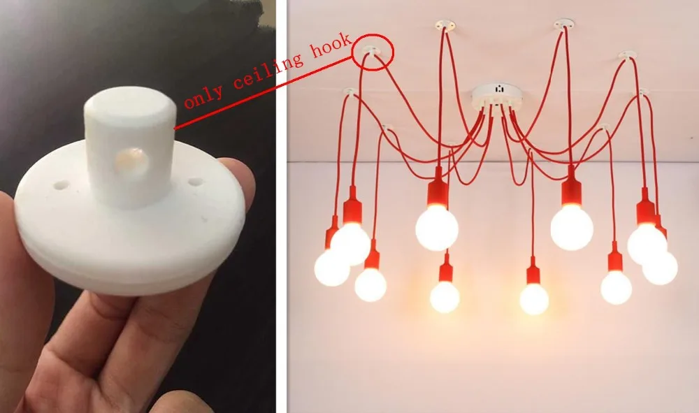 10pcs Ceiling Mounted Hook Edison Chandelier Pendant Lamp Hanging Edison Chandelier Pendant Lamp Hanging