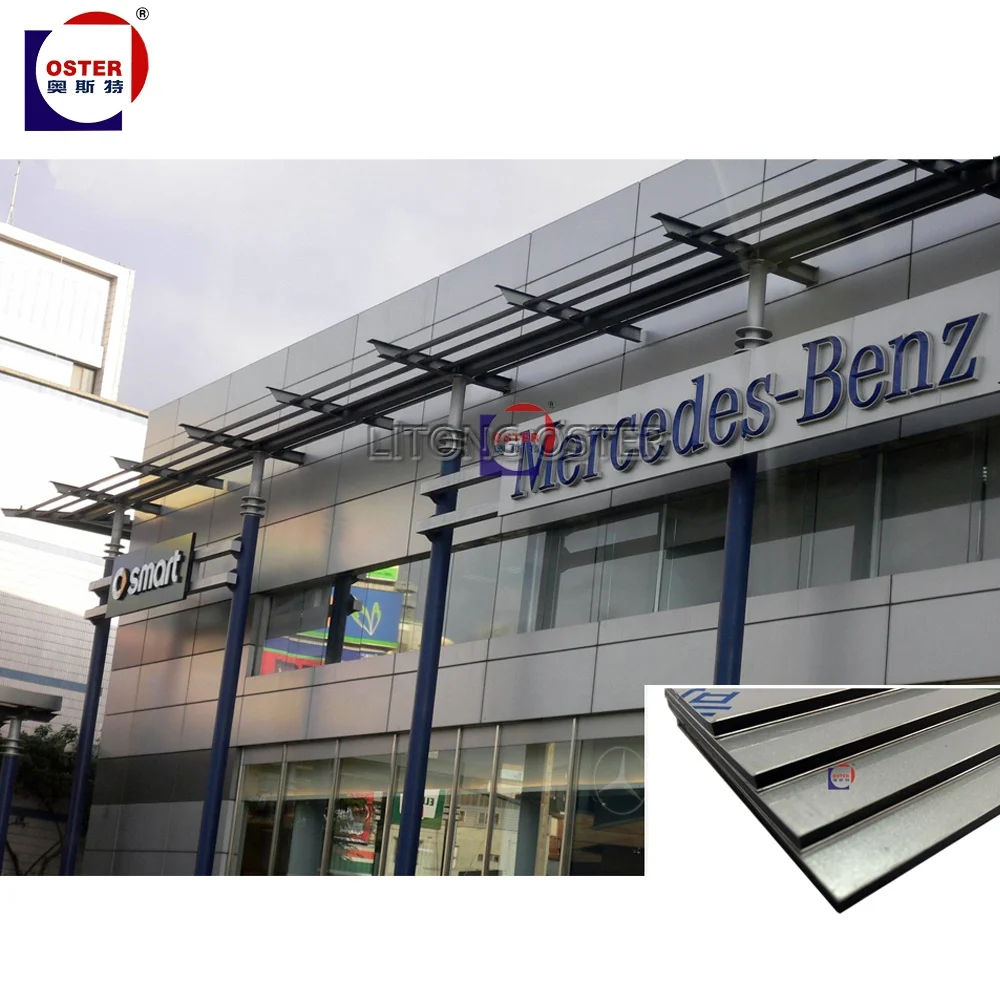 Facade Cladding ACP ACM Sheet Aluminum Composite Panels 2mm 3mm 4mm Alu Skin 0.21mm 0.30mm 0.5mm