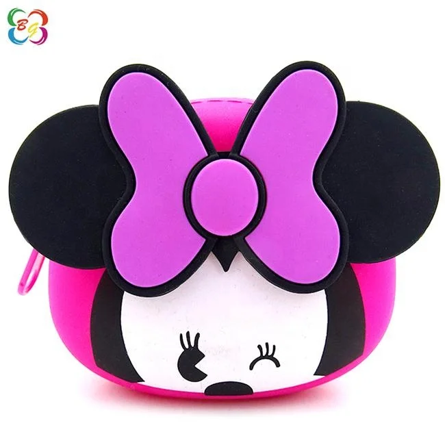 Small Promotional Gift Customised Silicone Mikcy Mouse Cartoon Coin Purse