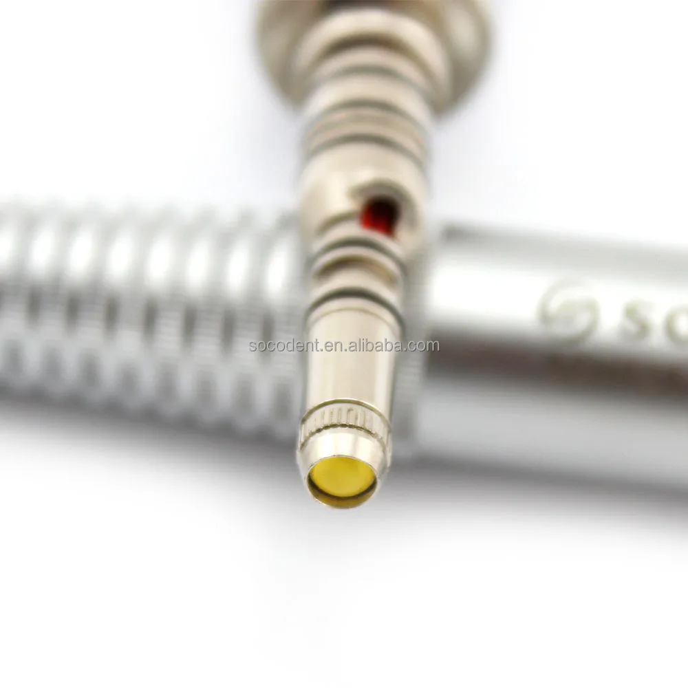 SOCO dental 45 degree contra angle high speed handpiece with LED fiber optical light