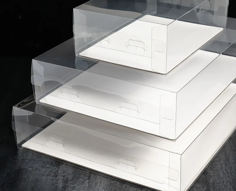 Clear Rectangle Plastic Birthday Cake Box For Wedding