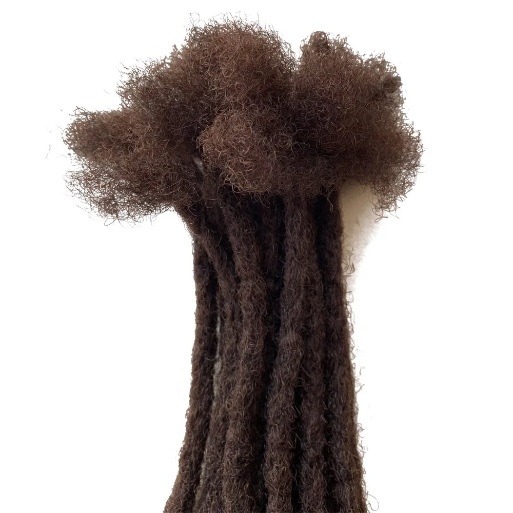 YONNA Human Hair Microlocks Sisterlocks Dreadlocks Extensions Full Handmade (Width 0.4cm) 100% Human Hair Brown #4